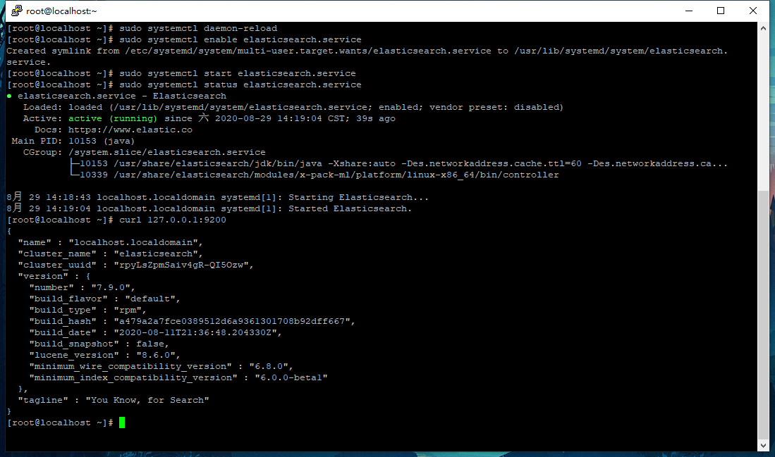 啟動 elasticsearch