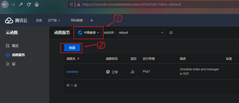 云函式控制臺
