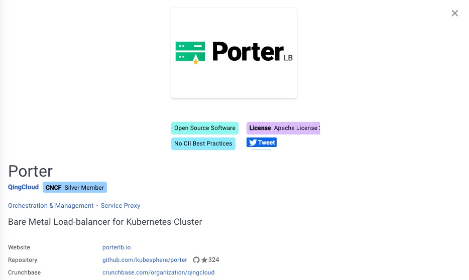 Porter 加入 CNCF Landscape