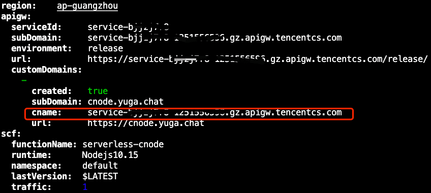 Custom Domain Outputs