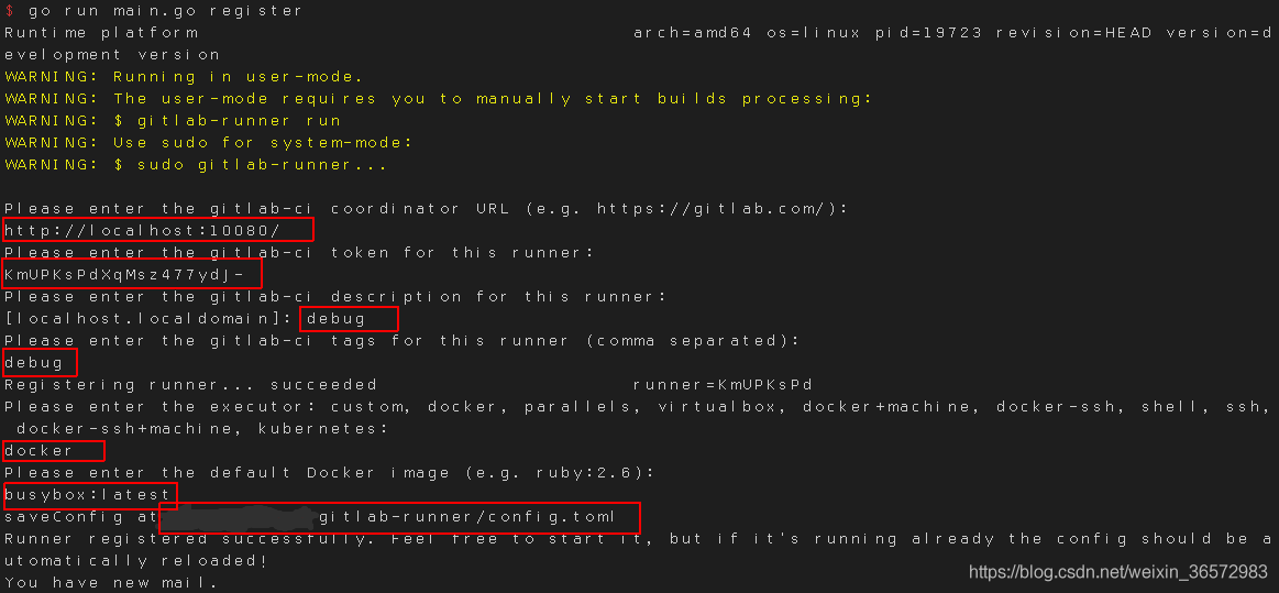config location