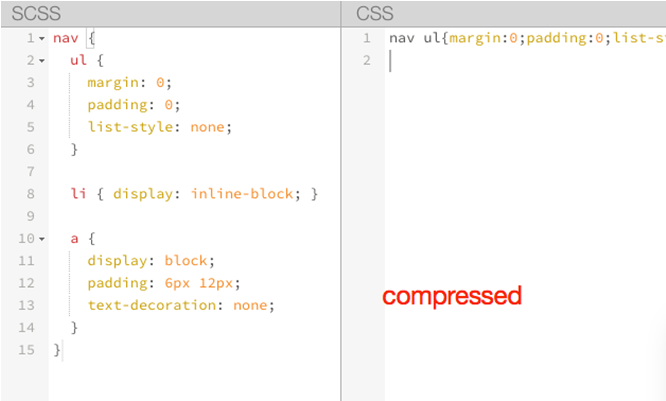 --style compressed