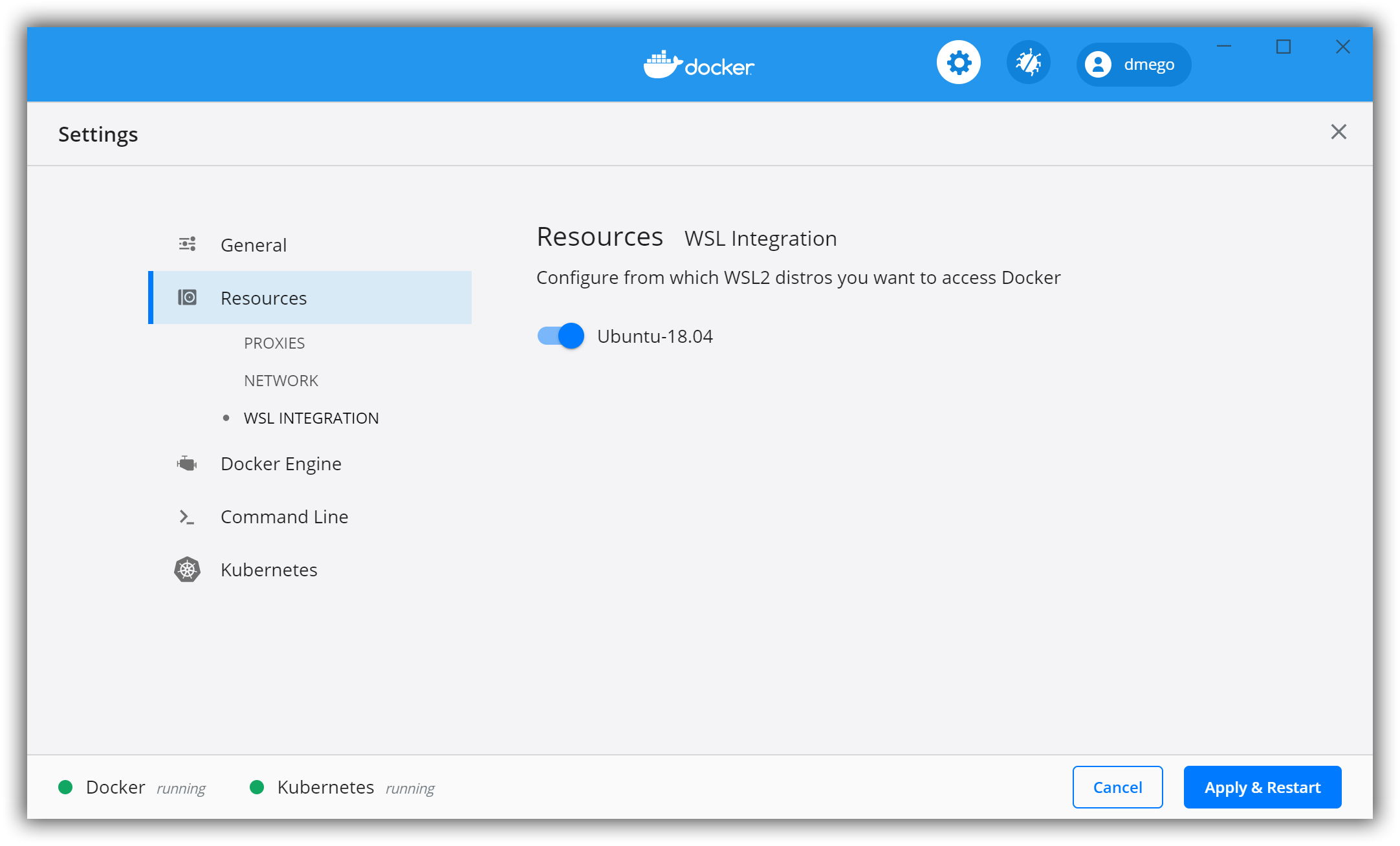 設定 Docker 訪問的發行版