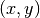 (x, y)