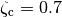 \zeta_\text{c} = 0.7