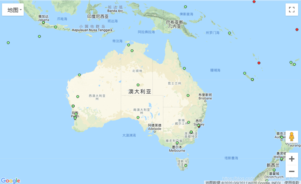 澳大利亞MGEX測站分布