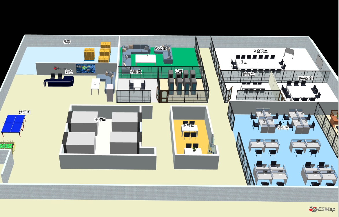 3dmax上傳三維模型制作室內三維地圖效果1