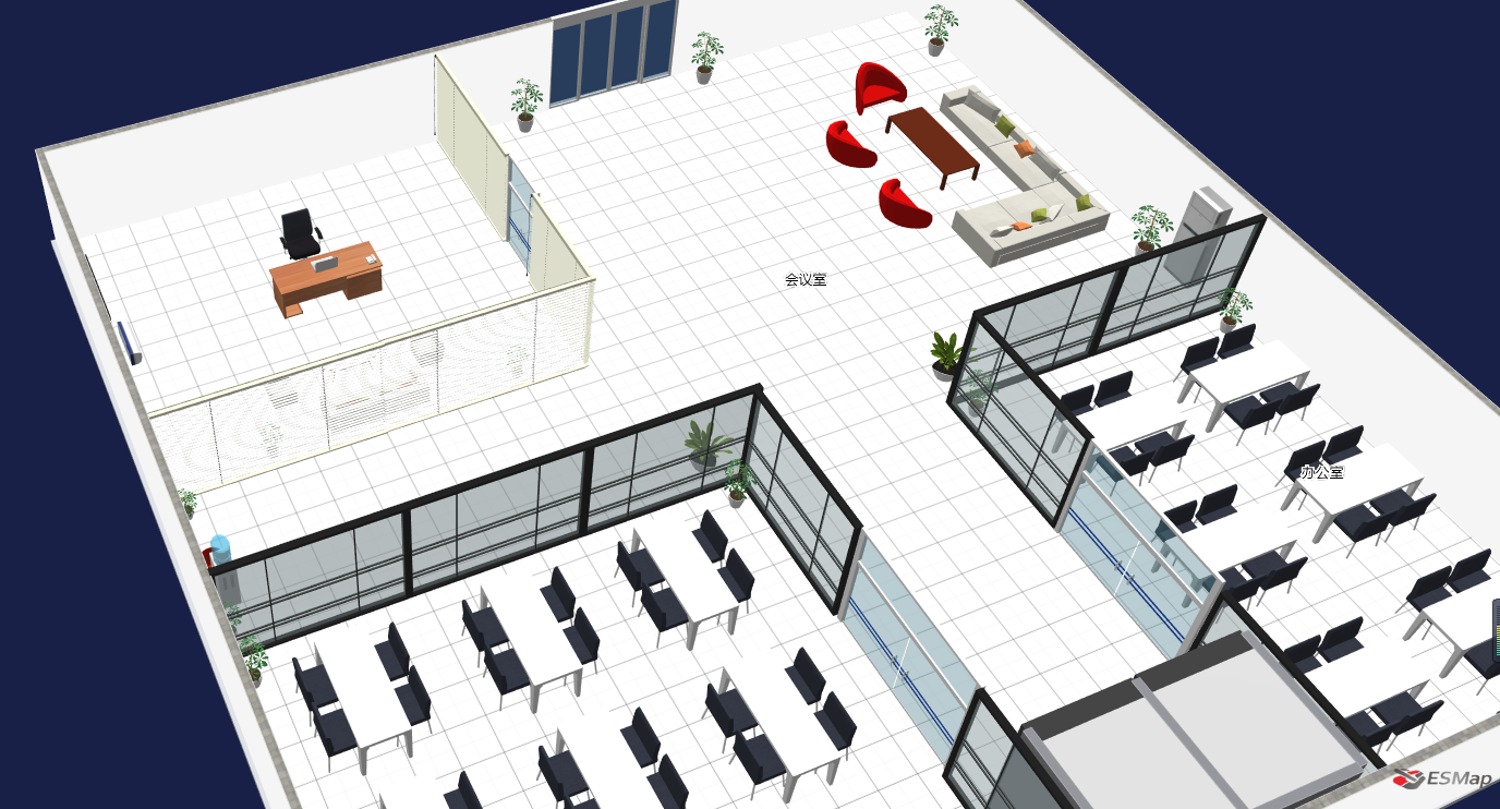 3dmax上傳三維模型制作室內三維地圖效果3