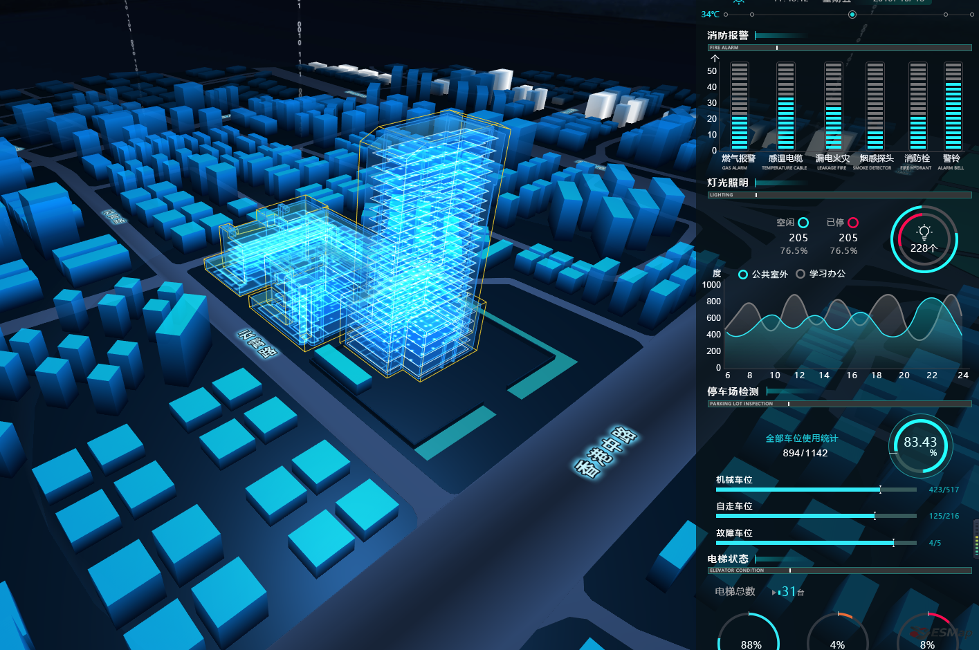 3dmax上傳三維模型制作園區三維地圖效果