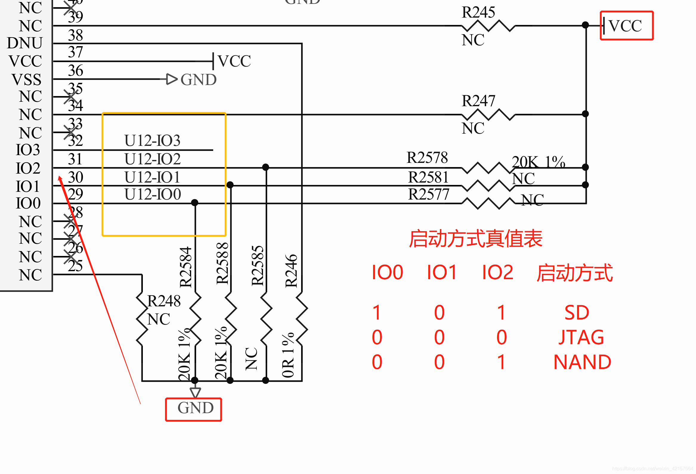 啟動方式選擇電阻