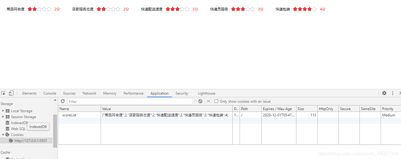 cookie中存盤的資料