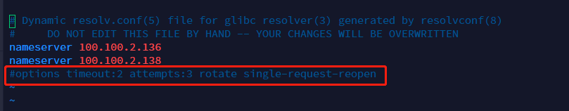 options timeout:2 attempts:3 rotate single-request-reopen