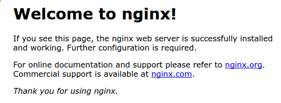 Nginx的默認頁面
