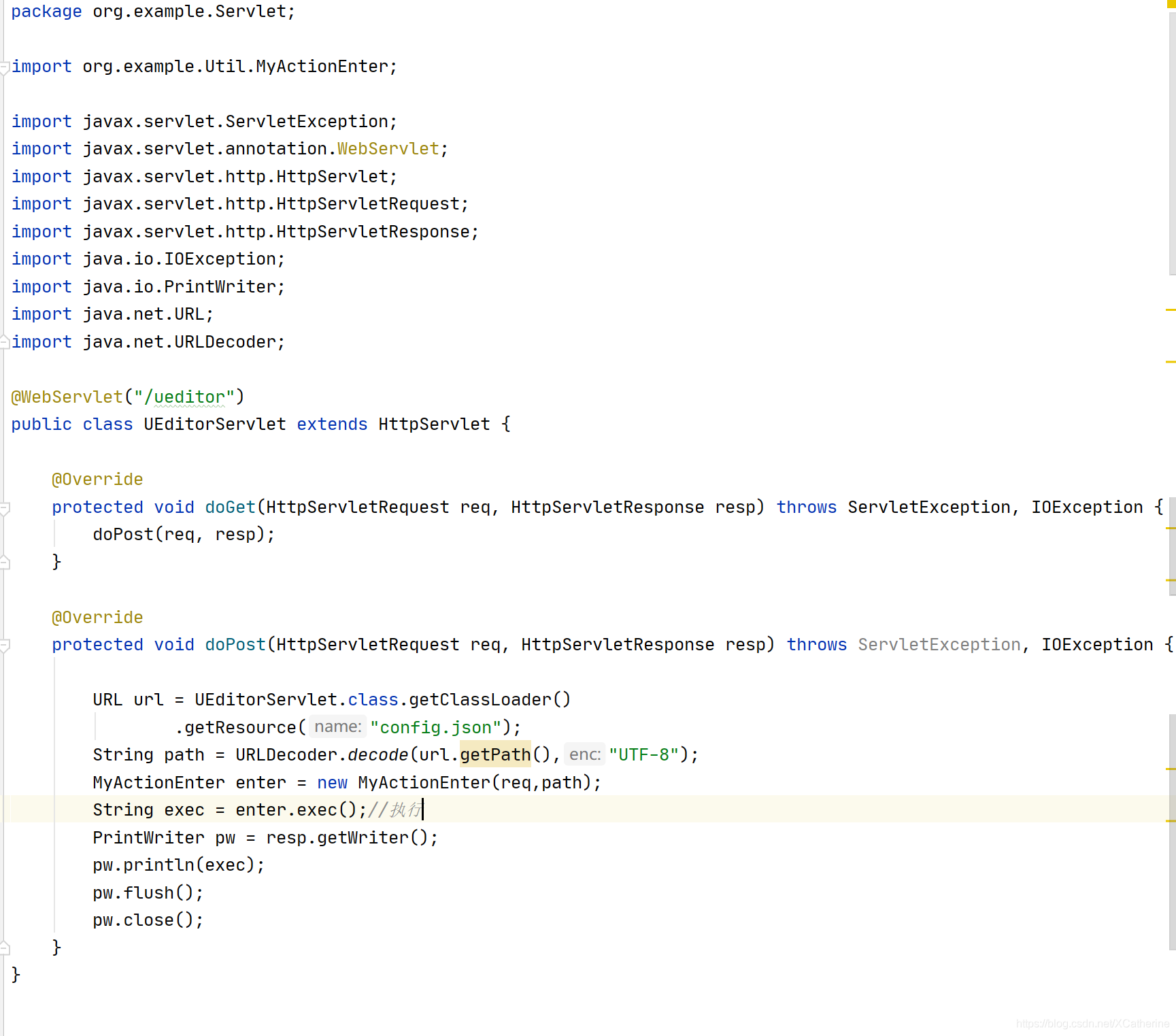 UEditorServlet的實作