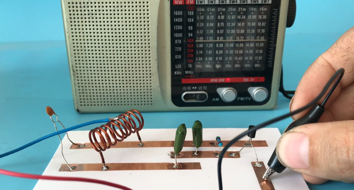 ▲ 發報機旁邊的短波收音機:接收頻率在17MHz 左右