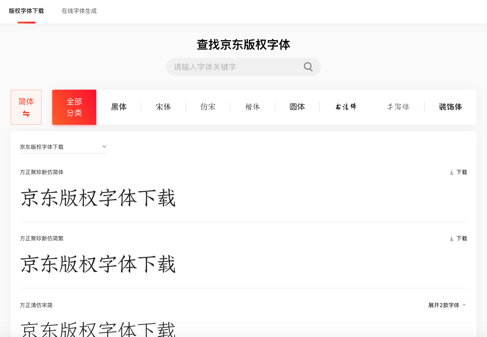 著作權字體下載