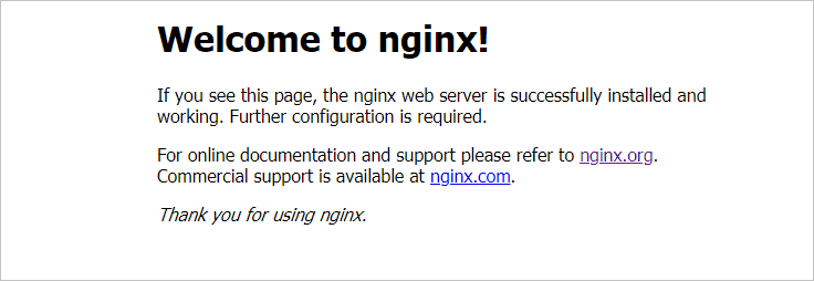 Nginx默認頁面