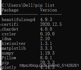 pip list