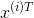 x^{(i)T}