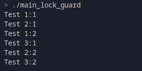 lock_guard 輸出