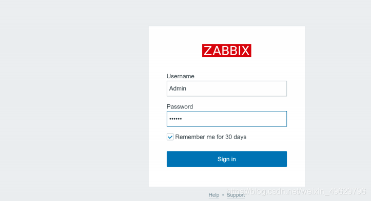 賬號：Admin  密碼：zabbix