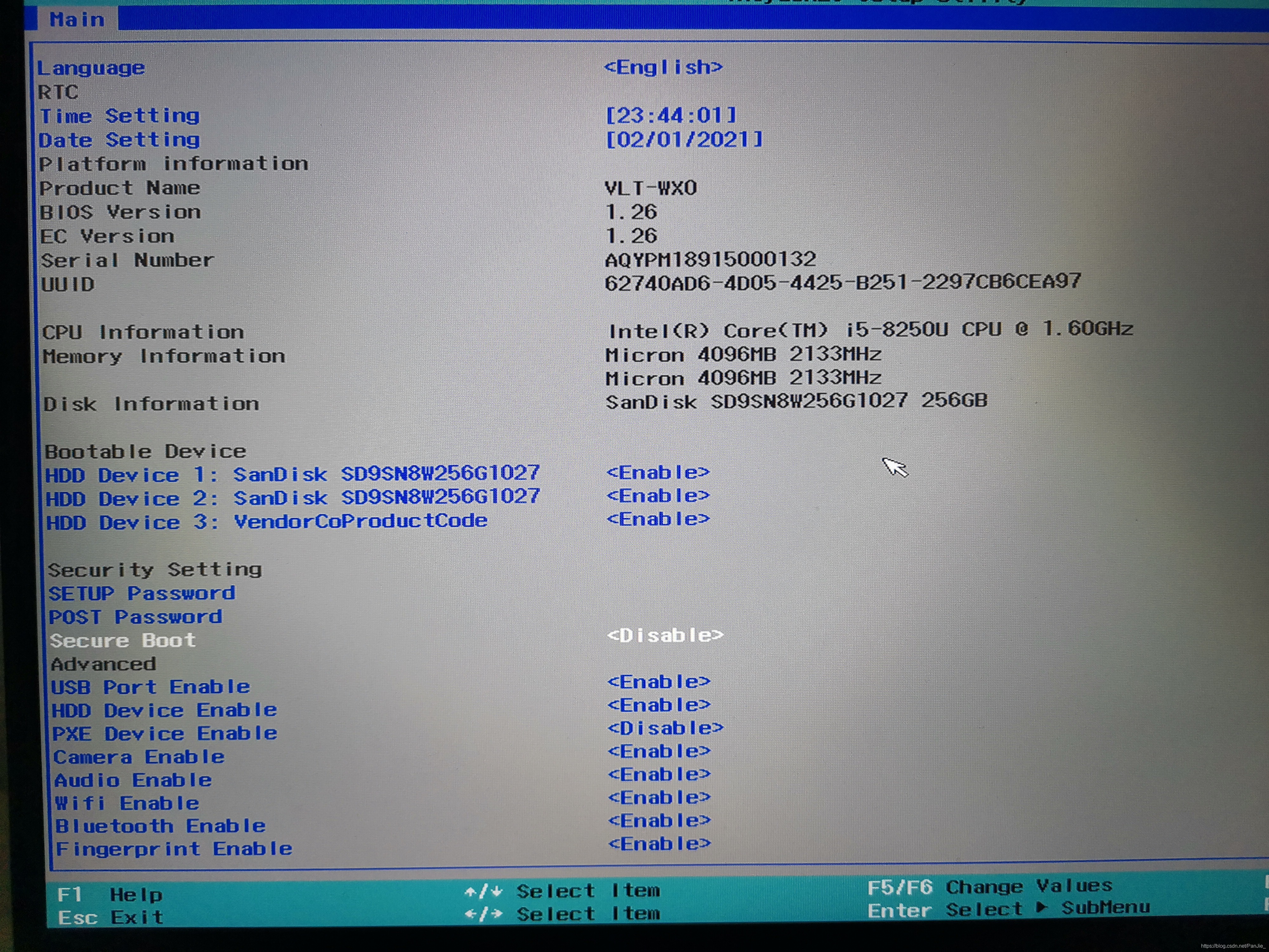設定SecureBoot