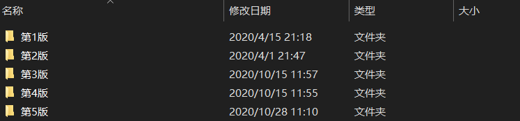 不同版本的簡歷