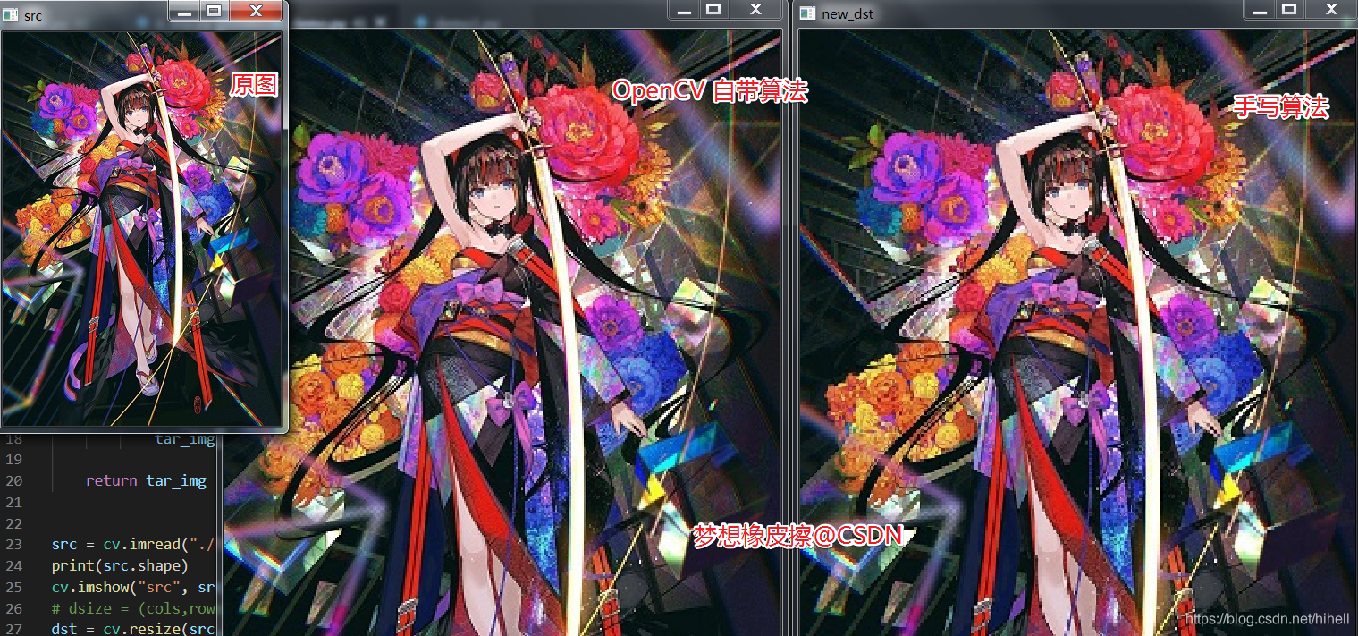 Python OpenCV 影像的幾何變換，先說不平凡的 resize 函式