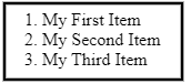 Ordered List With No Style
