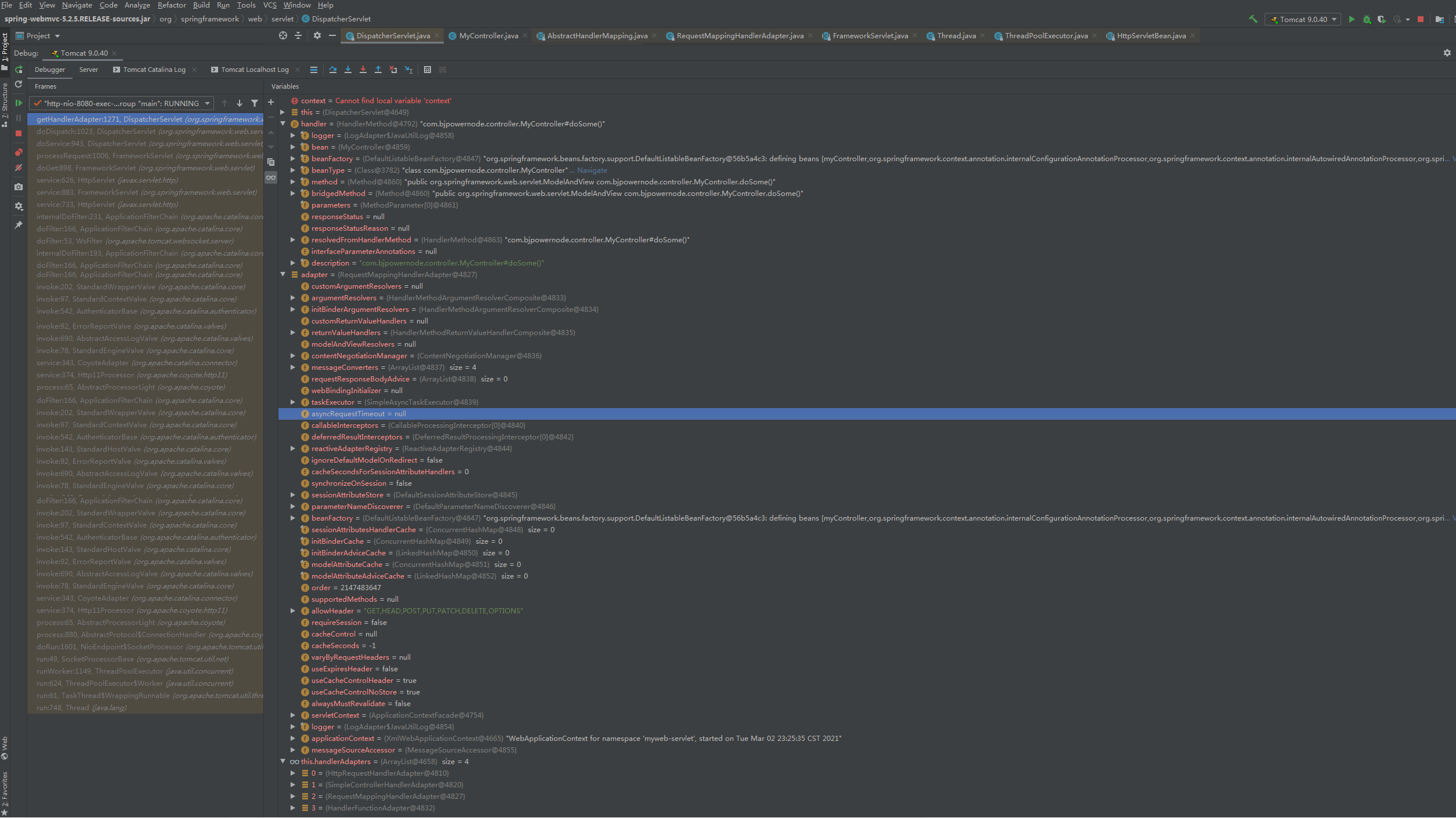 2021022601-15-DispatchServlet-doDispatch-getHandlerAdapter-執行結果截圖