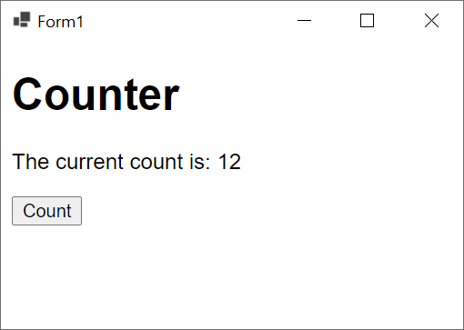 Blazor Windows表單