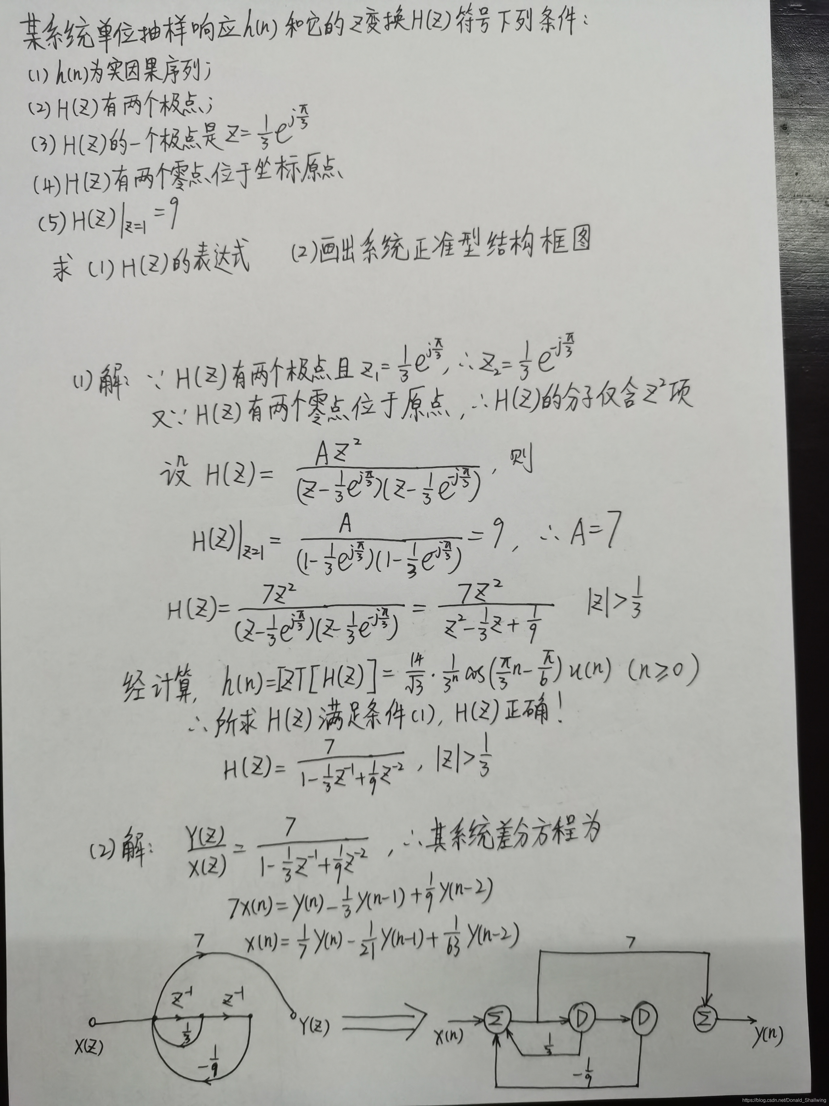 由條件構造離散系統的系統函式