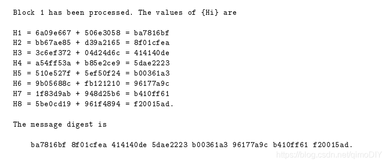 hash result