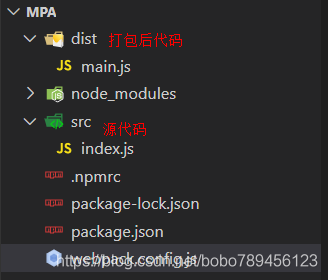 一個簡單的webpack專案檔案目錄結構
