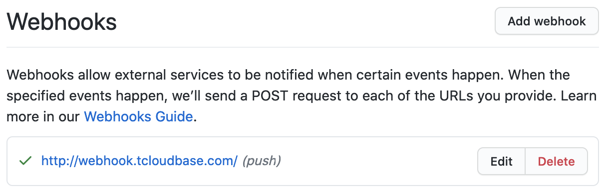 自動配置 Webhooks