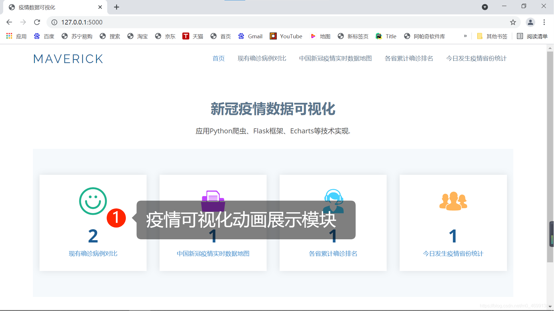 疫情可視化影片展示模塊