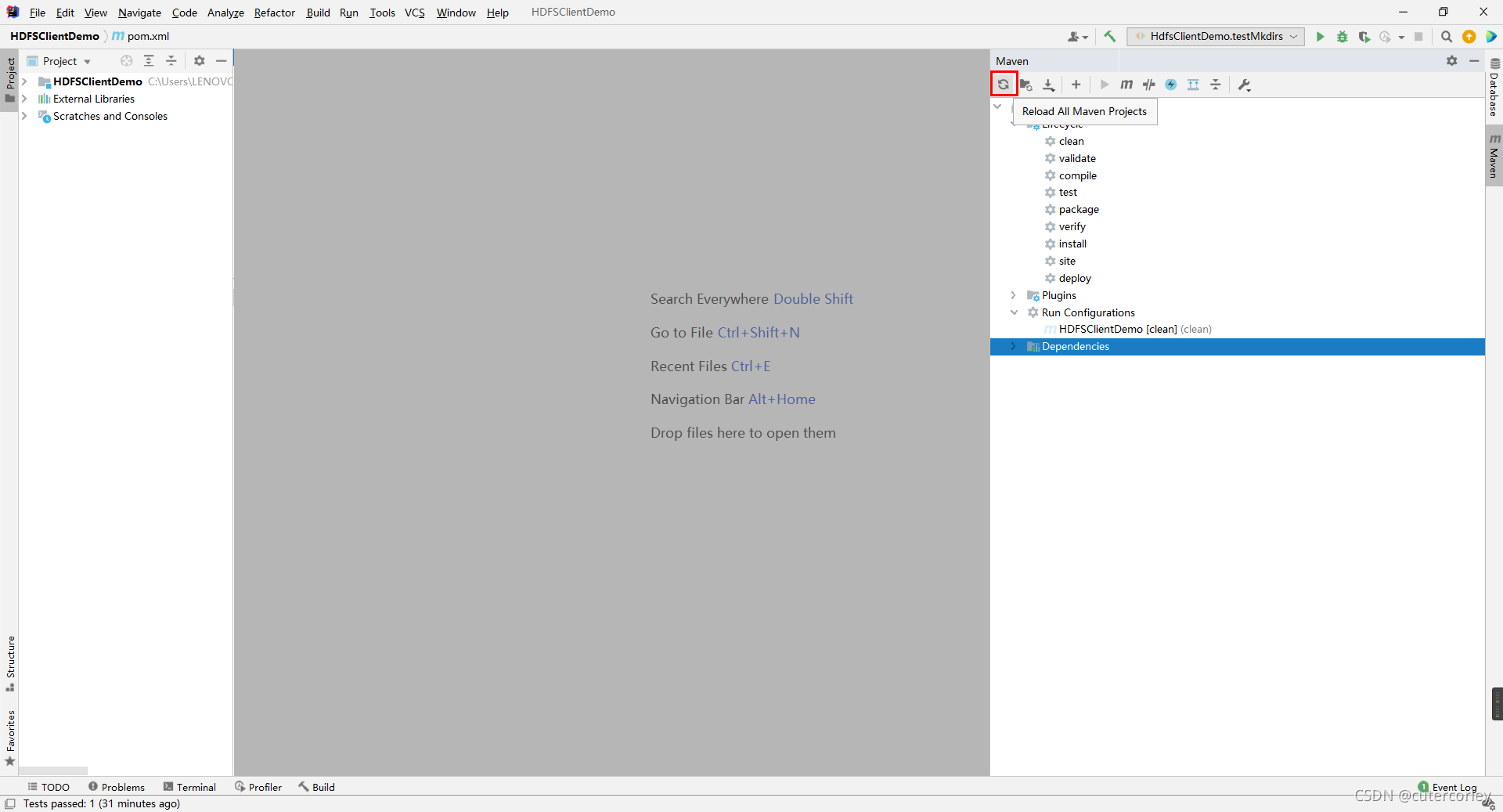 idea maven reload