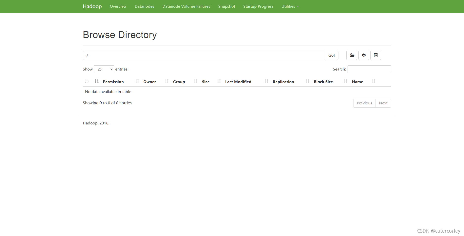 Hadoop hdfs fs