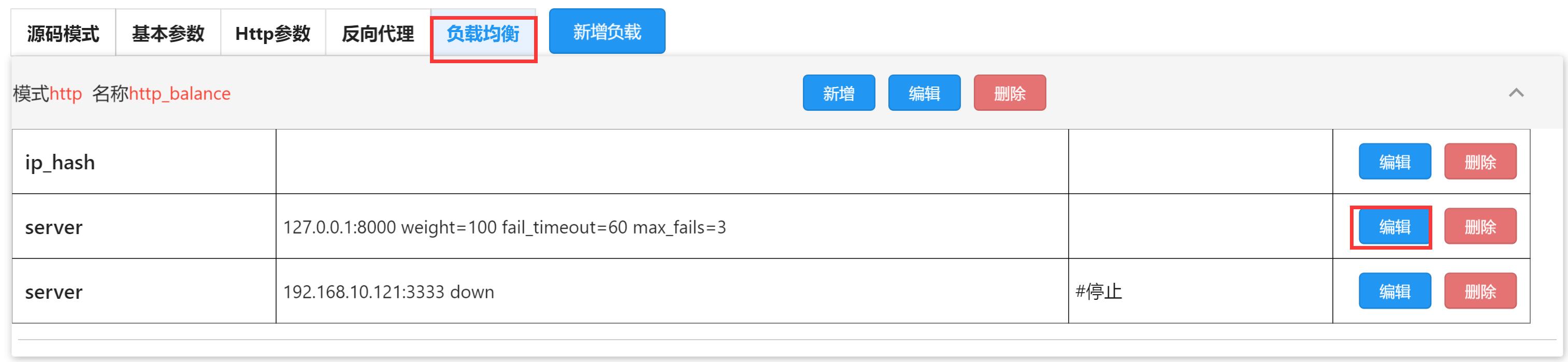 負載均衡配置