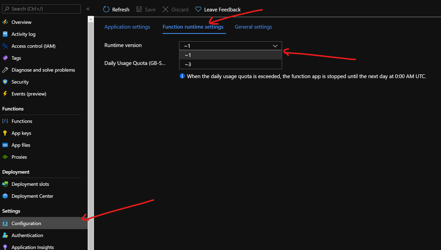 Azure Functions 無法再創建 .NET Framework 運行時
