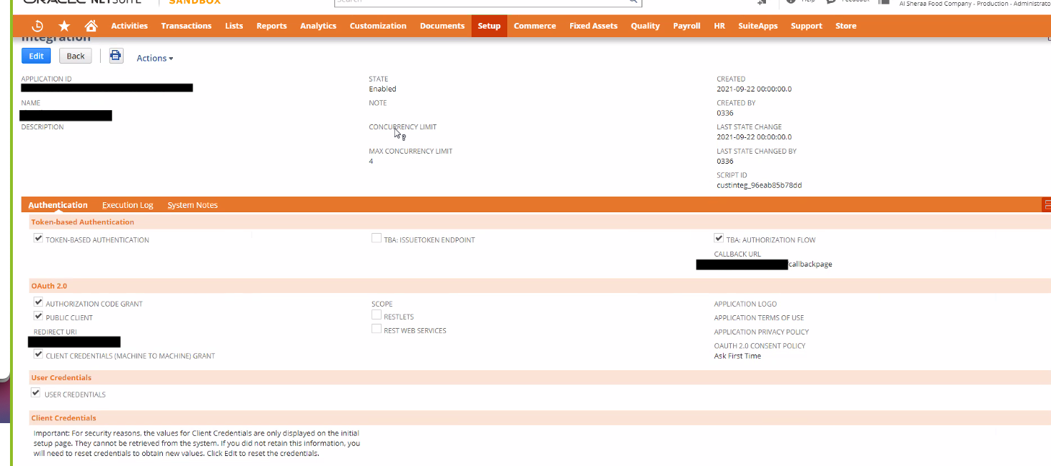 基于令牌的身份驗證 (TBA) - OAuth - Netsuite - 其余網路服務 - 無效的登錄嘗試