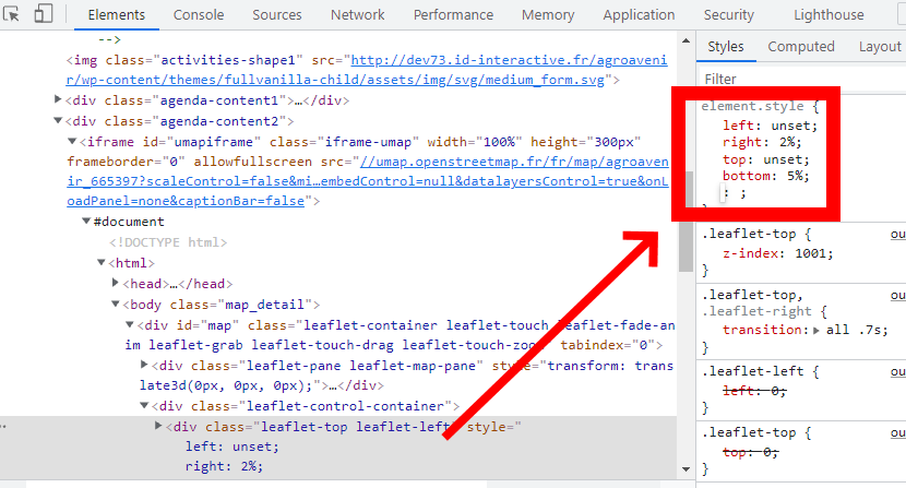 有沒有辦法通過 UMAP iframe 中的 CSS 元素進行選擇？