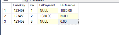 突出顯示缺少后續付款 SQL Server