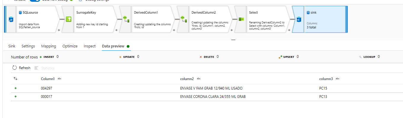 如何在 Azure 資料工廠中正確展平分號陣列？