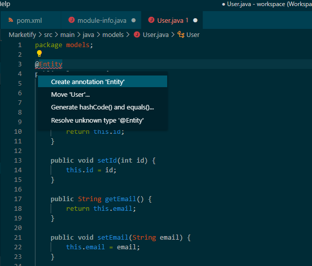 帶有 Hibernate 的 JavaFX 桌面應用程式 - 無法識別 @Entity 和其他注釋