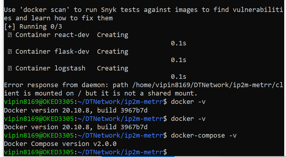 無法從 WSL 2 Ubuntu 運行 docker compose