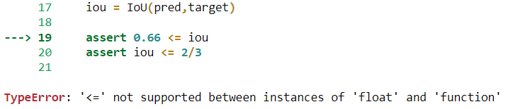 Pytorch：“浮動”和“函式”的實體之間不支持“<=”
