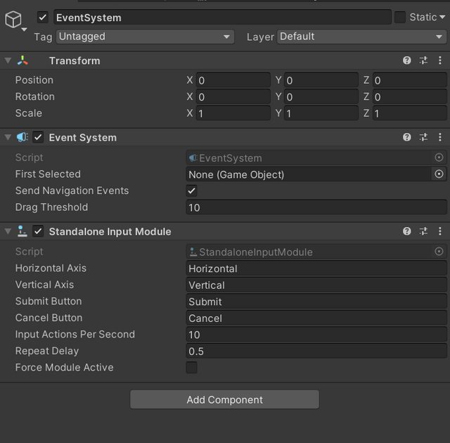無法在 Unity 的編輯器模式下單擊 UI 元素