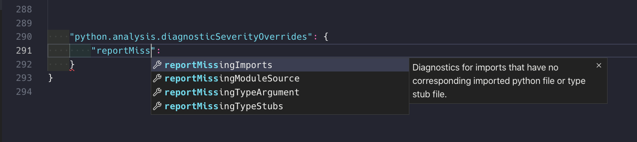 如何在 VS Code 中查看 Python 診斷嚴重性規則的默認值？
