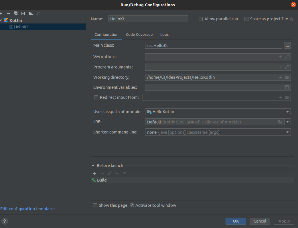 Kotlin 中的 HelloWorld 出現錯誤“無法找到或加載主類”
